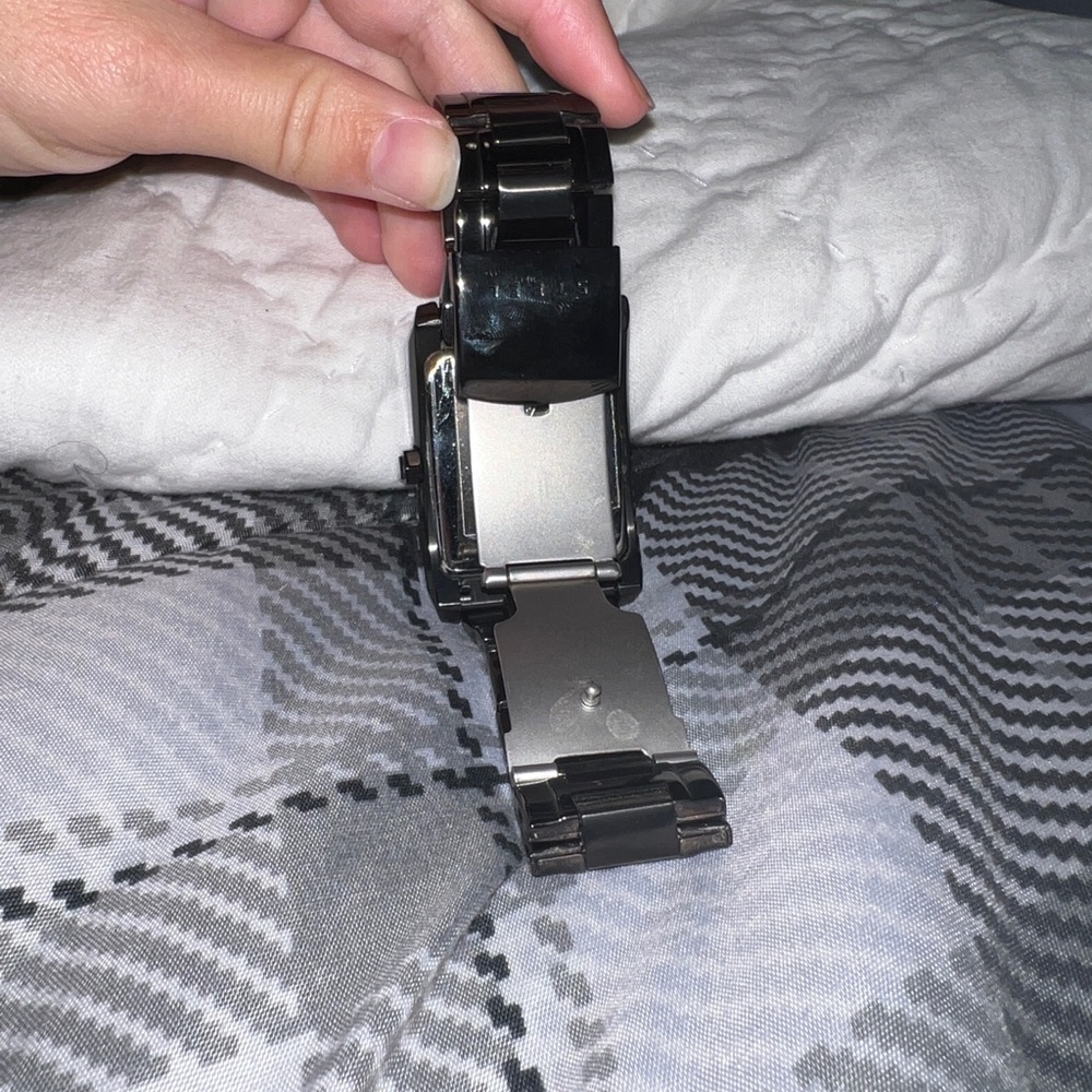 Guess Men's Diamond Accent Black Ion Plated Stainless Steel Bracelet - Picture 8 of 8